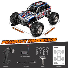 Load image into Gallery viewer, 1/16 Scale Hobby RC Car, 36 KPH High-Speed 4WD RC Truck, 2.4 GHz Remote Control Car, All-Terrain Electric Vehicle, 4X4
