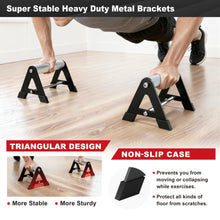 Load image into Gallery viewer, Mochantum Push Up Bar - All-aluminum Lightweight Pushup Stands with Non-Slip Base, 660LB Capacity, Portable Home Gym Equipment for Strength Training &amp; Floor Workouts、Black、6.5inch
