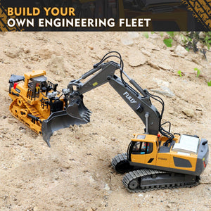RC Excavator Toy Boys Toys Age 4-6, Remote Control Excavator Toys for Boys 3-5 Year Old RC Construction Vehicles Toys