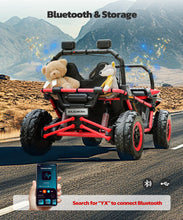 Load image into Gallery viewer, 24V 2 Seater Ride on Car for Kids,10AH 4WD Powered Ride on Toy for Big Kids,4.5MPH Large Side by Side Electric Car, Red
