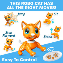 Load image into Gallery viewer, Power Your Fun Robo Pets Cat Toy for Girls and Boys - Remote Control Robot Toy Interactive Hand Motion Gestures, Smart STEM
