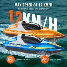 Load image into Gallery viewer, RC Boat for Kids, 2Pack Remote Control Boat for Pools &amp; Lakes, Racing Boat with LED Light &amp; 4 Rechargeable Batteries
