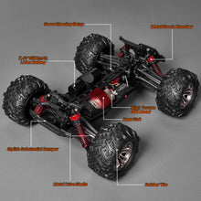 Load image into Gallery viewer, 1/16 Scale Hobby RC Car, 36 KPH High-Speed 4WD RC Truck, 2.4 GHz Remote Control Car, All-Terrain Electric Vehicle, 4X4
