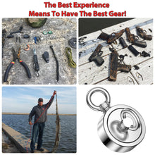 Load image into Gallery viewer, FINDMAG 1000 LBS Magnet Fishing Kit, 2.95 Inch Double Sided Fishing Magnet
