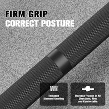 Load image into Gallery viewer, RitFit Elite 7ft Olympic Barbell, Robust 45lb Barbell for Weightlifting and Powerlifting, Superior Olympic Bar with Exceptional 500lbs Load Capacity, Weight Bar for 2” Standard Plates Sliver/Black
