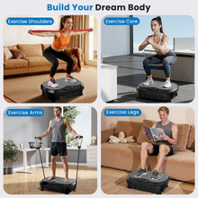 Load image into Gallery viewer, NISILIN Vibration Plate Exercise Machine for Lymphatic Drainage with 200 Levels, Whole Body Fitness Workout Equipment Stand Shake Board Sport Gym for Weight Loss Fat Burner for Women Men (Black)
