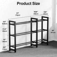 Load image into Gallery viewer, Dumbbell Rack 3-Tier Weight Stand Dumbbell Storage 50In Length For Home Gym Adjustable Spacing
