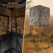 Load image into Gallery viewer, 5FT Hunting Stand with Blind, 1-2 Man 4' x 4' Platform Deer Stand Tripod
