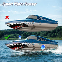 Load image into Gallery viewer, Shark RC Racing Boat for Kids &amp; Adults,2.4GHz High Speed Remote Control Boat W/ Dual Battery 50 Min Runtime, Shining Blue
