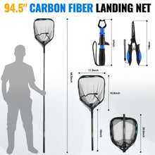 Load image into Gallery viewer, PLUSINNO Long Fishing Net with Plier Lip Gripper Tools, 7.86Ft Fish Net
