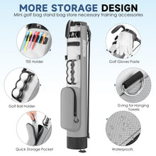 Load image into Gallery viewer, Findway Golf Stand Bag, Small Golf Bag for The Driving Range, Par 3 and Executive Courses, Lightweight Golf Club Carry Bag with Ball Holder and Pockets for Men Women
