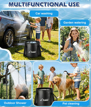 Load image into Gallery viewer, 2026 Upgraded Portable Shower for Camping, Rechargeable Camping Shower with LED Display, 5 Gal Collapsible Bucket, 5 Adjustable Speeds, IPX8 Waterproof Portable Shower Kit for Hiking, Car, Pet, Travel
