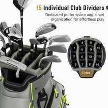 Load image into Gallery viewer, uniHimal Golf Cart Bag, 15 Way Organizer Divider Top with Handles
