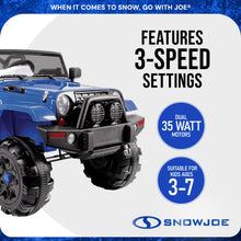 Load image into Gallery viewer, 24 Volt Ride On Car Toy with Snow Plow Scoop and Parental Remote, Blue
