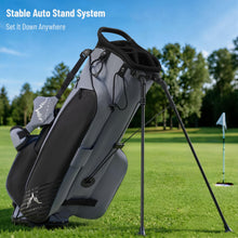 Load image into Gallery viewer, uniHimal 8-Way Lightweight Walking Golf Stand Bag for Men Women Black Gray
