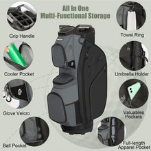 Load image into Gallery viewer, Beutyal 15 Way Golf Cart Bag with Organizer Top, Golf Club Cart Bag for Men
