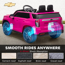 Load image into Gallery viewer, Chevrolet Tahoe Licensed Kids Ride on Car, 12V Battery Powered Kids Electric Car with Remote Control, Pink

