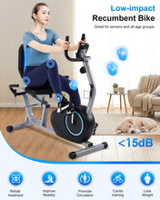 Load image into Gallery viewer, Recumbent Exercise Bike for Seniors - 400LB Weight Capacity Recumbent Bikes -Blue
