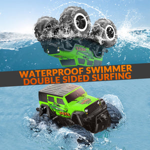 Amphibious Remote Control Car Toys for Boys 2.4GHz 1:16 All Terrain Off-Road RC Car Waterproof RC Monster Truck