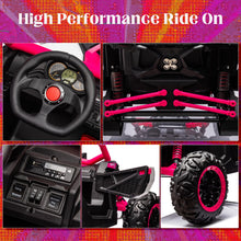 Load image into Gallery viewer, 24V Electric Kids UTV Ride on Car with Remote Control, 2-Seater, 2 Shock Absorbers, 2x200W Motors (Pink)
