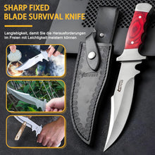 Load image into Gallery viewer, Omesio Fixed Blade Knife with Sheath Set Hunting Knife Full Tang Bushcraft Knives Skinning Knife Deer Hunting Knives, Big Camping Outdoor
