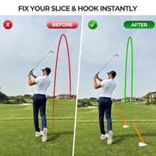 Load image into Gallery viewer, Golf Swing Training Aid - Alignment Discs &amp; Rods | Corrects Setup, Posture, Swing Plane &amp; Path to Fix Slice and Hook | Achieve Consistent Contact, Increase Distance &amp; Accuracy
