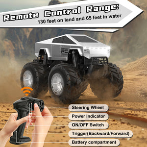 Remote Control Car, RC Truck Car for Kids, 2.4GHz Amphibious Waterproof All Terrain Truck for Boys, Gifts for Boys