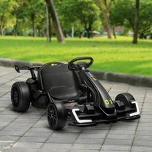Load image into Gallery viewer, 24V 7.5 MPH Electric Go Kart with Adjustable Seat, Drifting Car Battery Powered Ride on Toy Outdoor for 6-12 Years Old, Black
