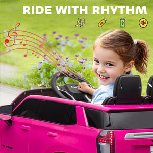 Chevrolet Tahoe Licensed Kids Ride on Car, 12V Battery Powered Kids Electric Car with Remote Control, Pink