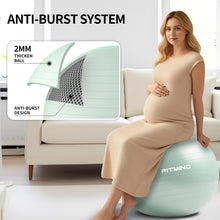 Load image into Gallery viewer, FITMIND_ Extra Thick Exercise Ball Yoga Ball 22in/26in/30in for Workout Pregnancy Stability- Green
