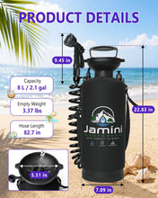 Load image into Gallery viewer, jamini 2.1 Gallon (8L) Portable Shower for Camping

