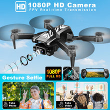 Load image into Gallery viewer, Mini Drone with Camera for Kids Adults-1080P FPV Camera Foldable Drone with Stable Altitude Hold, Gestures Selfie, Waypoint Fly, 2 Batteries
