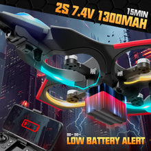 Load image into Gallery viewer, Brushless RC Plane with Camera | 2.4GHZ Remote Control Airplane, 6-axis Gyro Drones for Kids, RC Helicopter, 360°Flip Jet Fighter

