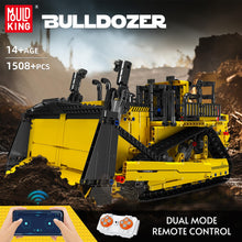 Load image into Gallery viewer, Bulldozer, App-Controlled 2.4G RC Bulldozer Truck Construction Vehicle Toys with Engines, DIY Engineering Model Sets for Adults/14+(1508 Pieces)
