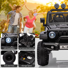 Load image into Gallery viewer, 24V 2-Seater Kids Ride On Car Electric Vehicle for Toddlers Switchable 2WD/4WD Battery Powered Truck with Remote Control, Black
