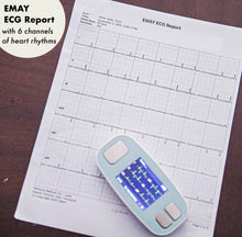 Load image into Gallery viewer, EMAY 6L Portable ECG Monitor | Record ECG and Heart Rate in 6 Channels -Blue
