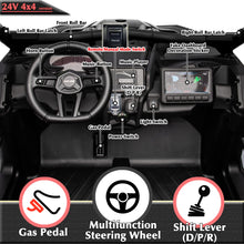 Load image into Gallery viewer, Maverick X3 24V Kids UTV 2 Seater Ride On Car with Remote Control 4WD Off-Road Buggy SxS Electric Vehicle, Black
