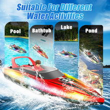 Load image into Gallery viewer, RC Boat with LED Lights, 40+ Mins, Self-Righting Waterproof Remote Control Boat for Pools, Lakes, Bathtubs, Summer, etc
