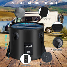 Load image into Gallery viewer, Spopal Rechargeable Camping Shower with Collapsible Bucket Handle 20L
