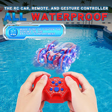 Load image into Gallery viewer, 4WD Waterproof RC Car, 2.4 GHz Amphibious Remote Control Car Remote Control Boat for Kids, 360°Rotation RC Truck Stunt Cars
