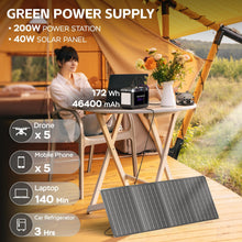 Load image into Gallery viewer, MARBERO 172Wh Solar Generator with Panels Included Solar Panel Kit 40W
