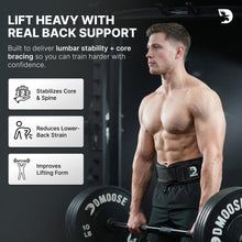 Load image into Gallery viewer, DMoose Fitness Weight Lifting Belt (Black 2.0)
