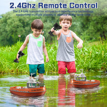 Load image into Gallery viewer, RC Boat, 1/72 RC Tugboat for Pools and Lakes, High-Speed Remote Control Boat with 40 Mins Play Time and Low Battery Reminder for Adults and Kids

