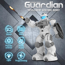 Load image into Gallery viewer, Robot Toys for Kids, Programmable Remote Control Robot with Intelligent Gesture Sensing, Recharge (White)
