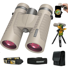 Load image into Gallery viewer, 8x42 Binoculars for Adults High Powered with Phone Adapter &amp; Tripod
