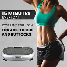 Load image into Gallery viewer, EILISON FitMaxx 3D XL Vibration Plate Exercise Machine - Whole Body Workout Vibration Platform w/Loop Bands - Lymphatic Drainage Machine for Weight Loss, Shaping, Recovery (Fitpro Silver)
