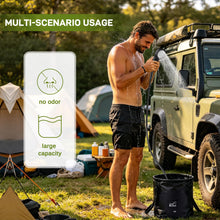 Load image into Gallery viewer, Portable Camping Shower,Upgraded Extra Large Pop Up Privacy Tent Kit with LED Light and Foldable Toilet, 6000mAh LCD Screen Shower Pump, 5.3 Gallons Bucket, Outdoor Shower for Hiking, Travel, Car
