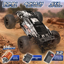 Load image into Gallery viewer, 1:14 Scale All Terrain RC Cars for Adults &amp; Boys (HS14323), Max Fast 40+ KPH, 4WD Off-Road RC Truck for Snow &amp; Sand &amp; Mud
