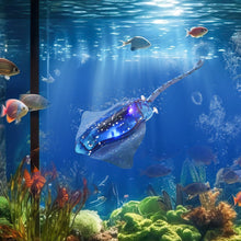 Load image into Gallery viewer, Remote Control Boat High-Simulation Diving Manta Ray Pool Toys for Kids Age 4+, 2.4gz RC Boat Stingray Robot Fish Toy (Blue)
