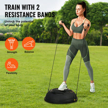 Load image into Gallery viewer, VEVOR 26-inch Half Exercise Ball Trainer, 1500 lbs Capacity Balance Ball, Includes Resistance Bands -Black
